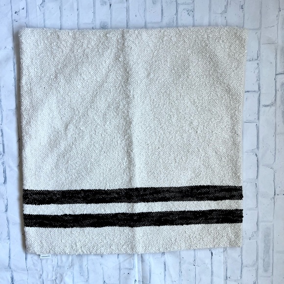Arhaus cream and black cotton pillow cover - Picture 2 of 8